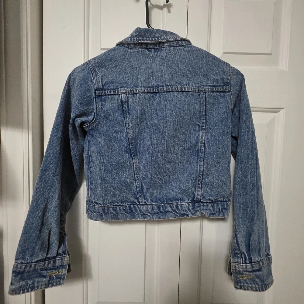 7 For All Mankind Denim Girls Distressed Jacket Size Medium